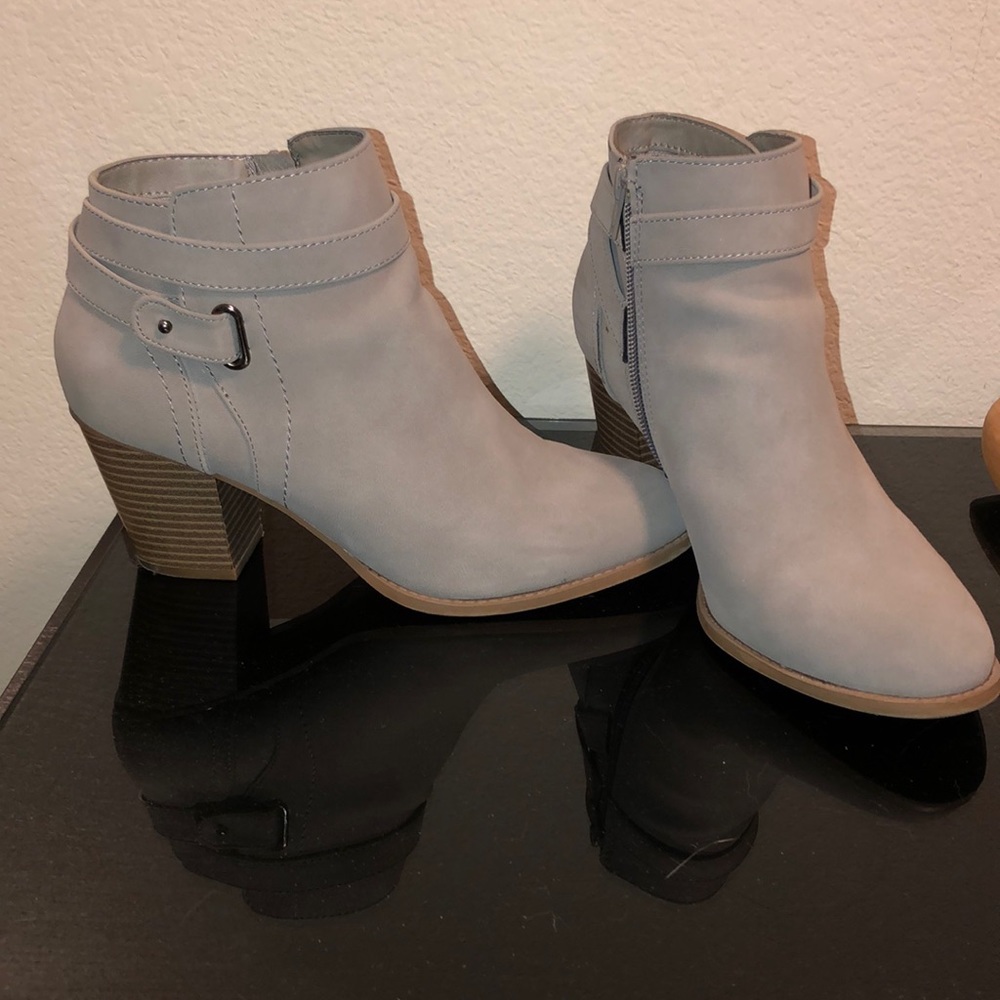 Gray booties